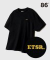 ETSR LOGO HALF T-SHIRTS BLACK