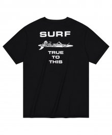 SURF 오버핏 반팔 래쉬가드(블랙)
