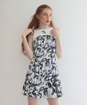 바니앤블랜치(BONNIE&BLANCHE) 모노 마블링 썸머 드레스 (화이트)