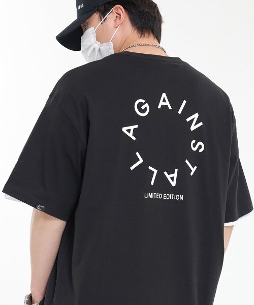 MUSINSA | AGAINST ALL ODDS Limited Circle Short Sleeve Tee [Black]