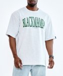 블랙맘바(BLACKMAMBA) 아치 로고 반팔 티셔츠 (라이트 멜란지)
