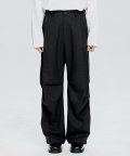 804 WOOL SILHOUETTE PARACHUTE PANTS [CHARCOAL]