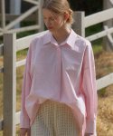 라르고(LARGO) Pleated shirt (pink)