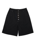 아노니모아노니마(ANONIMO-A) Rivet Detailed Cotton Shorts- Black
