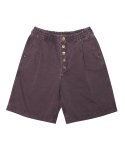 아노니모아노니마(ANONIMO-A) Rivet Detailed Washed Cotton Shorts- Purple