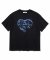 니티드 빈티지 하트 티셔츠 BLACK-BLUE