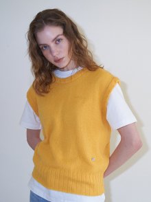 70s vintage vest - yellow