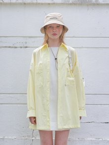 essential nylon shirt - lemon