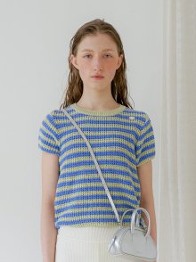 riddle stripe knit - blue