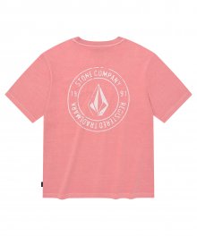피그먼트 다잉 스톤 오버핏 반팔티셔츠(핑크)