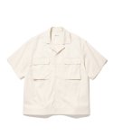 노클(NOCLE) Convertible-Collar Short Shirts Ivory