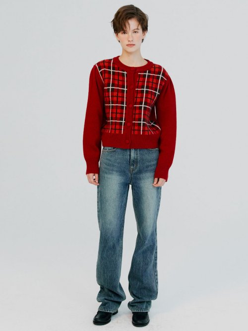 Betty Tartan Check Cardigan