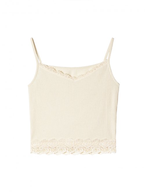 CROP SLVLESS KNIT TOP_IVORY