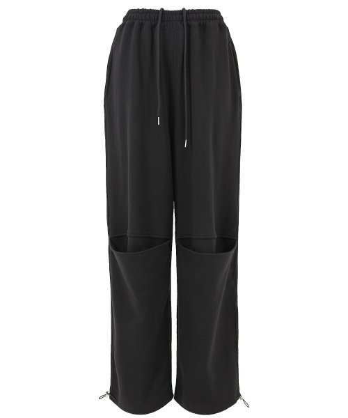 SLIT PANTS IN BLACK широкий брюки