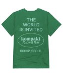 콤팩트 레코드 바(KOMPAKT RECORD BAR) The World is Invited T-shirt - Green