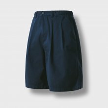 Stitch Chino Wide Half Pants - Navy