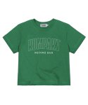 콤팩트 레코드 바(KOMPAKT RECORD BAR) Arch KRB Logo Cropped T-Shirt - Green