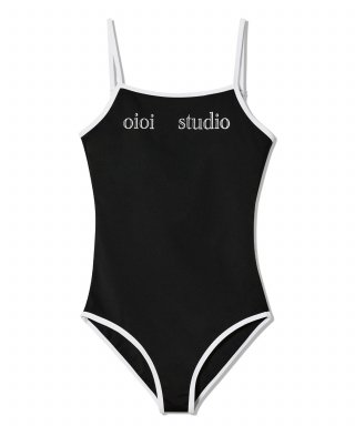 오아이오아이(OIOI) 레이어드 로고 스윔수트_블랙