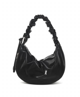 ZIPPER LEATHER SQUARE BAG IN BLACK - MATINKIM