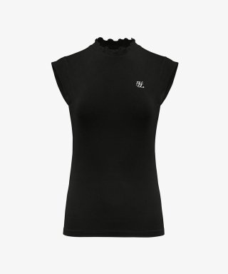 페어라이어 골프(FAIRLIAR GOLF) 튤립카라 민소매 티셔츠(블랙)
