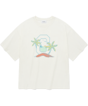 커버낫(COVERNAT) 핫썸머 C 로고 티셔츠 화이트