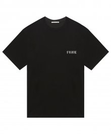 FUNK 로고 레귤러핏 티셔츠 - 블랙