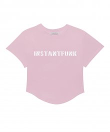 펄 로고 티셔츠 - 핑크