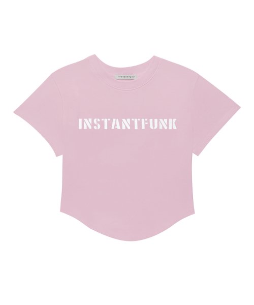 MUSINSA | INSTANTFUNK Pearl Logo T-Shirt - Pink