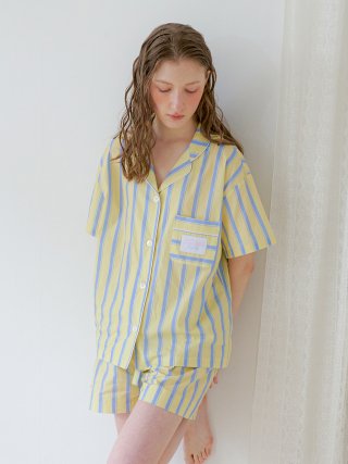 썸웨어버터(SOMEWHEREBUTTER) sleepy pajama top - yellow
