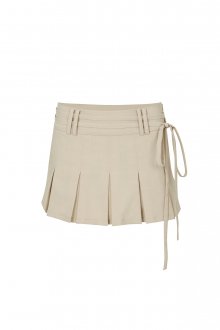 RUE PLEATS SKIRT beige