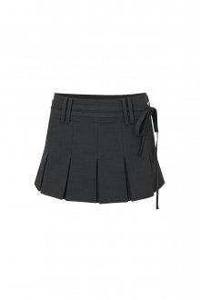 RUE PLEATS SKIRT charcoal