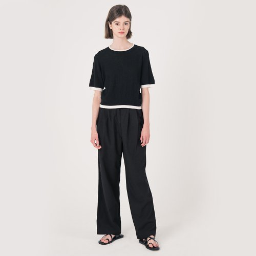 WED Two line detail pants BLACK