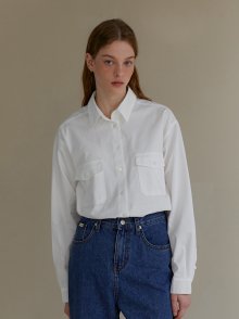 basic cotton shirt - white