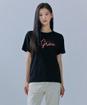 체이스컬트(CHASECULT) 여성 에센셜 컬러 레터링 반팔 티셔츠-CBZG5853C13