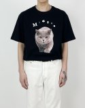 에이메이드(A MADE) 프렌치캣 오버핏 티셔츠(블랙)