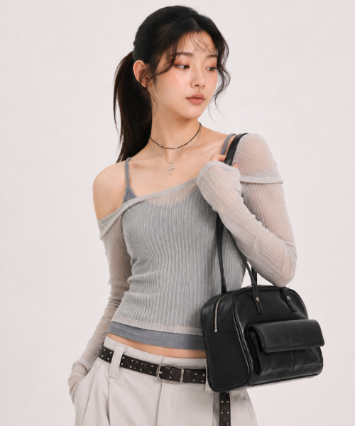 Lilia Shoulder (릴리아 숄더백) Black