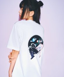 LALAFOX & TREE13 SPACE GRAPHIC T-SHIRT WHITE