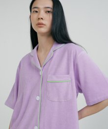 (w) Lavender Towel Short Pajama Set