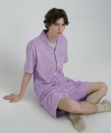 (m) Lavender Towel Short Pajama Set