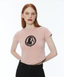 무디디(MUDIDI) Hard rock crop t-shirt 003 Pink