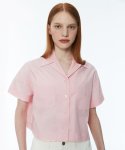 무디디(MUDIDI) Solid crop shirt 001 Pink