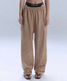 Crystal Cross 2way Jogger - Beige