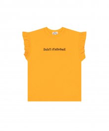 DAISY FRILL SLEEVELESS T-SHIRTS / Orange