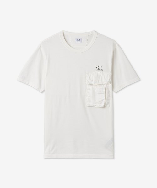체스트 로고 포켓 반소매 티셔츠 - 화이트 / 14CMTS315A005697G103