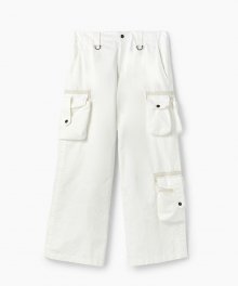 WASHED CARGO PANTS IVORY