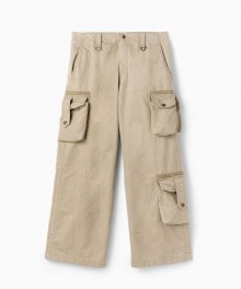 WASHED CARGO PANTS BEIGE