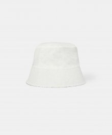 FLOWER BUCKET HAT WHITE