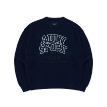 ADLV SPORTY PRINTING KNIT NAVY