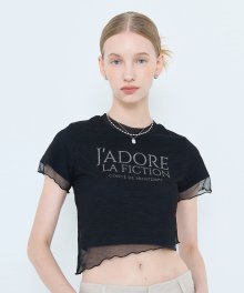 L4 JADORE LAYERD T-SHIRT(BLACK)