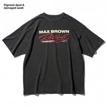 맥스 브라운 피그먼트 다이드 티셔츠 블랙